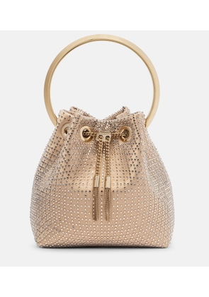 Jimmy Choo Bon Bon Small embellished satin bucket bag