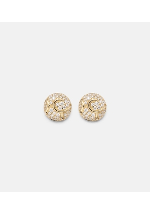 Marina B Onda Boule 18kt gold stud earrings with diamonds