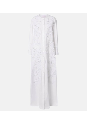 Carolina Herrera Embroidered cotton-blend gown