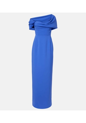 Carolina Herrera Draped off-shoulder crepe gown