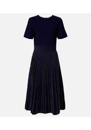 Carolina Herrera Beaded knitted pleated midi dress
