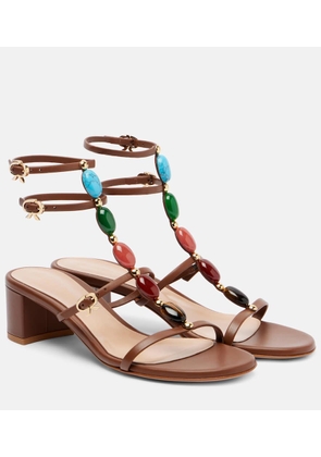 Gianvito Rossi Shanti 45 leather sandals