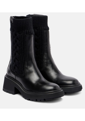 Jimmy Choo Tamia cable-knit leather ankle boots