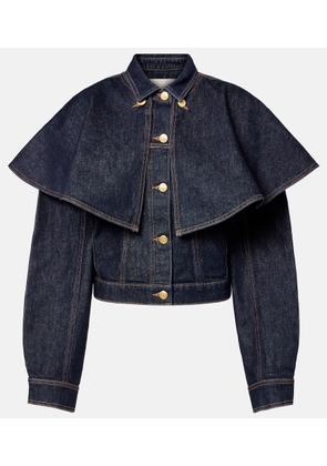 Ulla Johnson Agata caped denim jacket