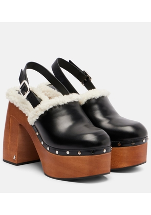 Jimmy Choo Alida 135 leather platform clogs