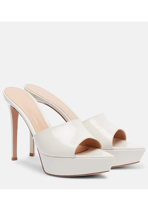 Gianvito Rossi Dasha 85 patent leather platform mules