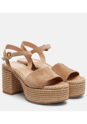 Gianvito Rossi Carol suede espadrille wedges