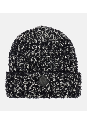 Moncler Logo wool and cotton-blend beanie