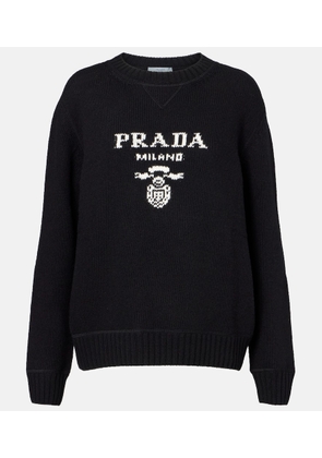 Prada Logo wool and cashmere sweater