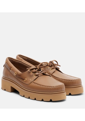 Gianvito Rossi Olonne leather boat shoes