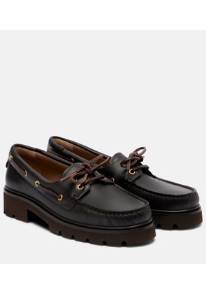Gianvito Rossi Leather boat shoes