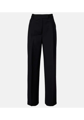 Rohe Mid-rise wool and mohair wide-leg pants