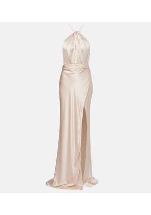 The Sei Halterneck silk satin gown