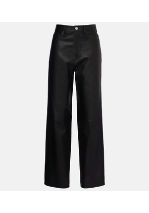 Rohe High-rise leather wide-leg pants