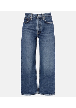 Agolde Arc cropped mid-rise wide-leg jeans