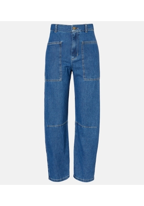 Velvet Farah high-rise tapered jeans