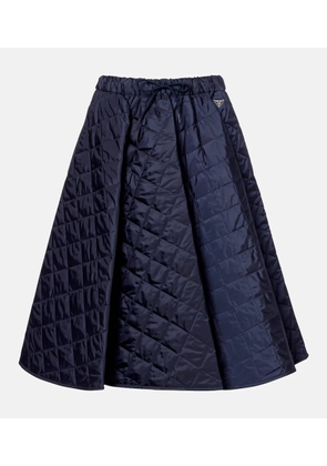 Prada Re-Nylon quilted midi skirt