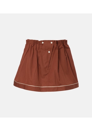 Prada Striped cotton miniskirt