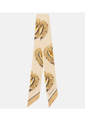 Dolce&Gabbana Printed silk twill scarf