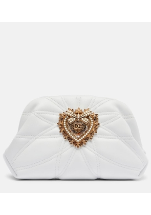 Dolce&Gabbana Devotion Small embellished leather clutch