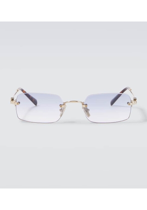 Miu Miu Logo rectangular sunglasses