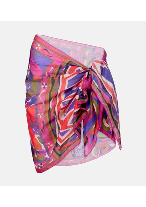 Pucci Orchidee cotton beach cover-up