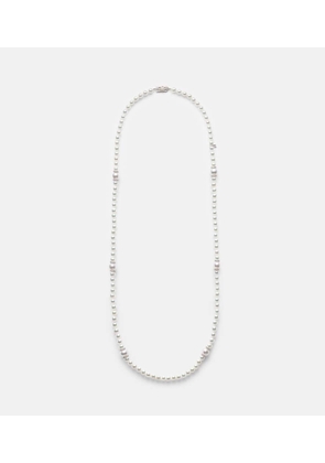 Mikimoto 18kt white gold necklace with diamonds and pearls
