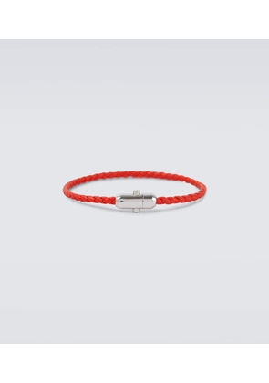 Bottega Veneta Braided leather and sterling silver bracelet