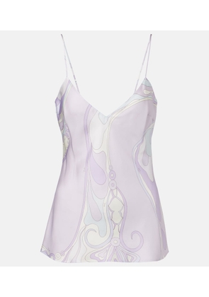 Pucci Orchidee silk satin camisole