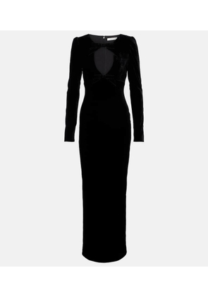 Alessandra Rich Bow-detail cutout velvet gown