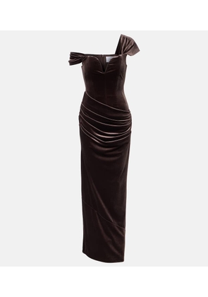 Alex Perry Draped velvet gown