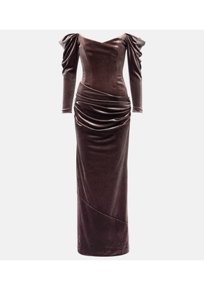 Alex Perry Draped velvet gown