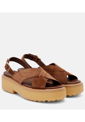 Prada Suede platform sandals