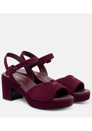 Prada Suede platform sandals