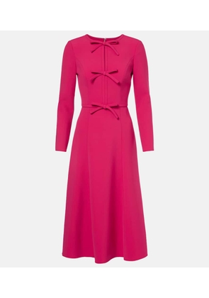 Carolina Herrera Bow-detail crepe midi dress