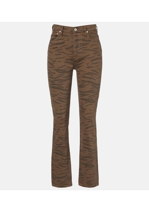Citizens of Humanity Blaine zebra-print flared jeans