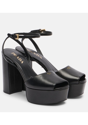 Prada Leather platform sandals