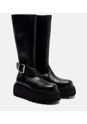 McQueen Leather knee-high boots
