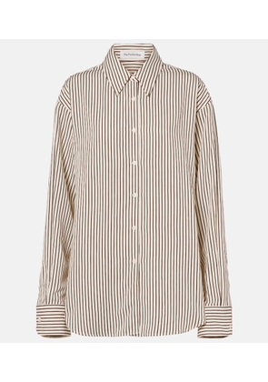 The Frankie Shop Peri striped satin shirt