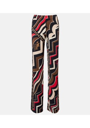 Pucci Printed jersey satin straight pants