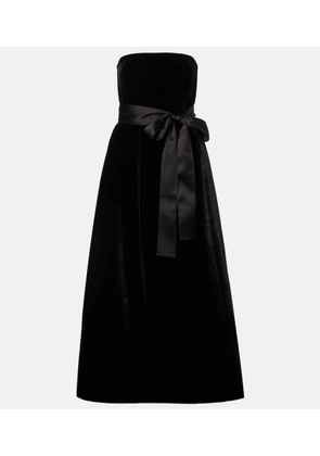 Elie Saab Belted velvet gown
