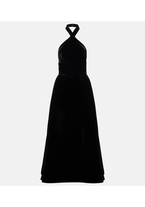 Elie Saab Halterneck velvet gown