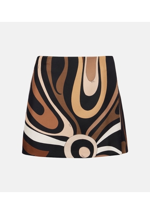 Pucci Marmo silk satin miniskirt