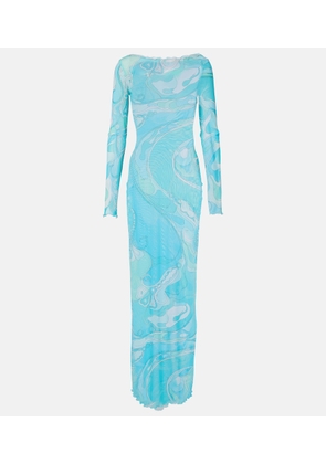 Pucci Orchidee sheer maxi dress