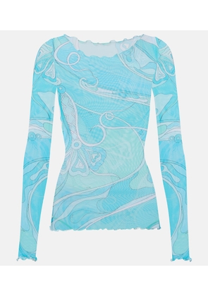 Pucci Orchidee sheer top