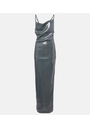 Coperni Sequined draped gown