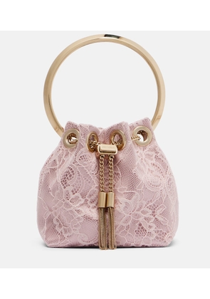 Jimmy Choo Bon Bon Micro satin and lace bucket bag