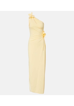 Coperni Asymmetric floral gown