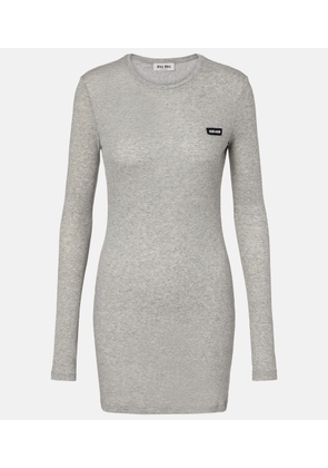 Miu Miu Cotton jersey minidress