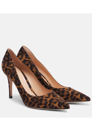 Gianvito Rossi Gianvito 85 leopard-print suede pumps